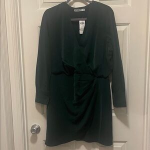 Abercrombie Dark Green Wrap Dress